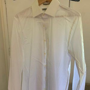 Men's Express White Dress Shirt Fitted